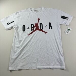Nike Air Jordan Stretch T-Shirt White DV1445-100 Logo Jumpman Mens XL Active NWT